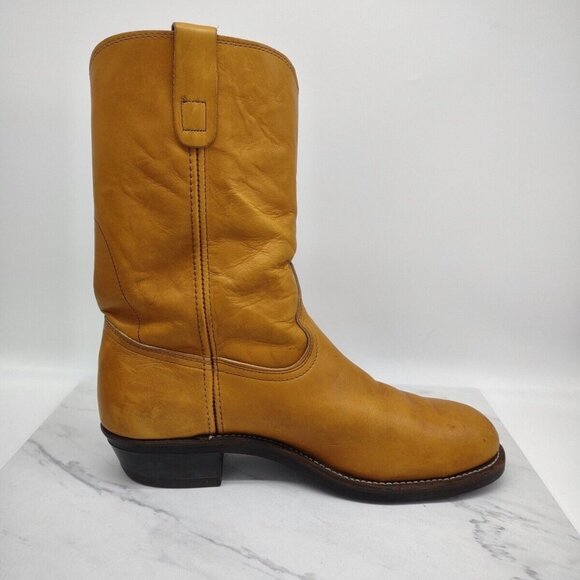 Vintage Santa Rosa Brand Mens Boots Size 13D Ranch Wellingtons Rugged Pull-On main image 7